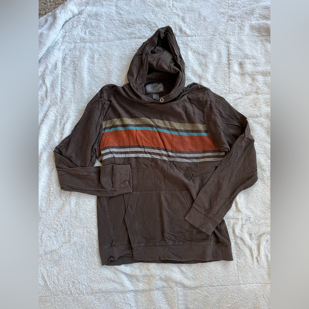 Old Navy Brown Striped Men's Hoodie